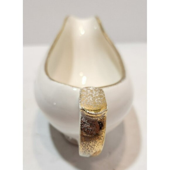 Vtg Royal Tudor Linda Pattern 22 KT Gold Trim Gravy Boat Floral Yellow and White - Picture 5 of 14